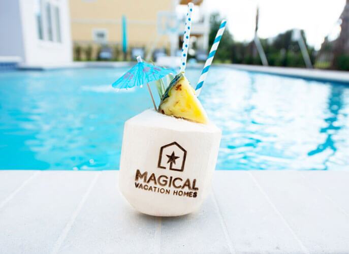 Coconut and Pineapple Drink at our Orlando Vacation Homes