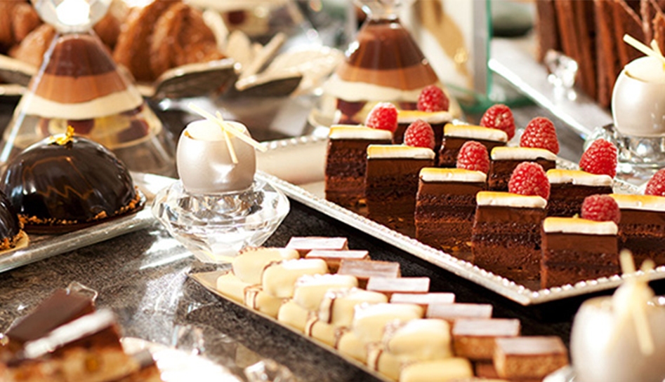 An assortment of desserts and novelty chocolates at Chocolate Kingdom. Orlando, Florida.