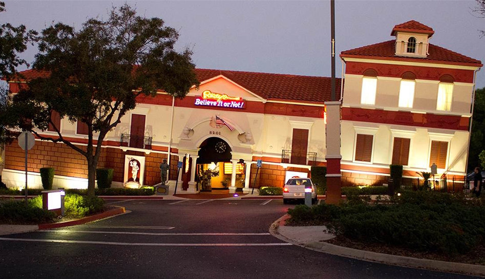 Late afternoon photo of the from of Ripley's Believe it or Not building. Orlando, Florida.