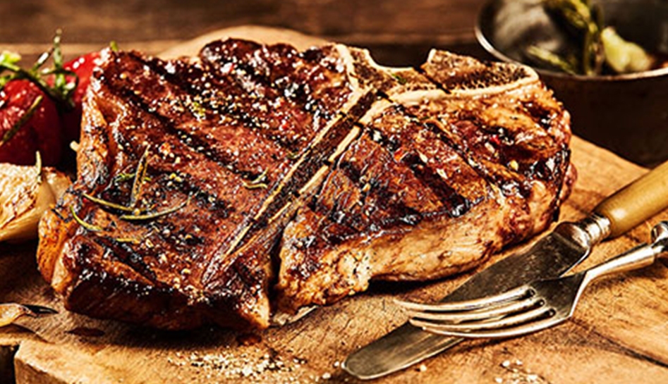 Porterhouse Steak from Black Angus Steakhouse. Kissimmee, Florida.
