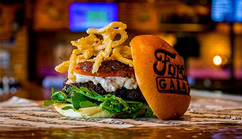 Burger entree with 