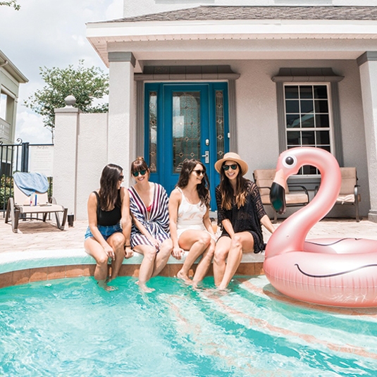 Sitting by the Pool at our Orlando Vacation Homes